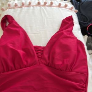 Lands End Swimsuit Red/ pink